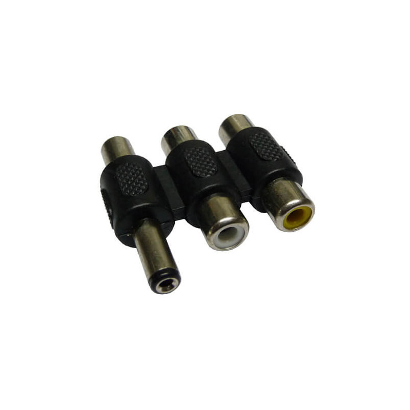 Enlace triple RCA y alimentación