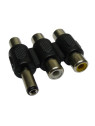 Enlace triple RCA y alimentación