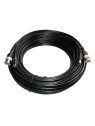 Cable alargo  coaxial RG59 BNC + alimentación negro (40m)