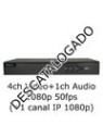 Grabador DVR HDTVI  Safire HTVR6204H-A 4ch Video (720p 100fps) 1ch Audio 1ch IP H264 VGA HDMI SATAx1 Alarmas