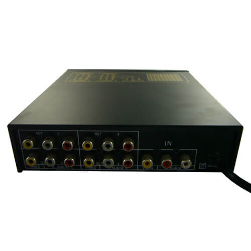 AV Splitter 4ch / RCA Duplicador 4 canales (1x4) audio y video