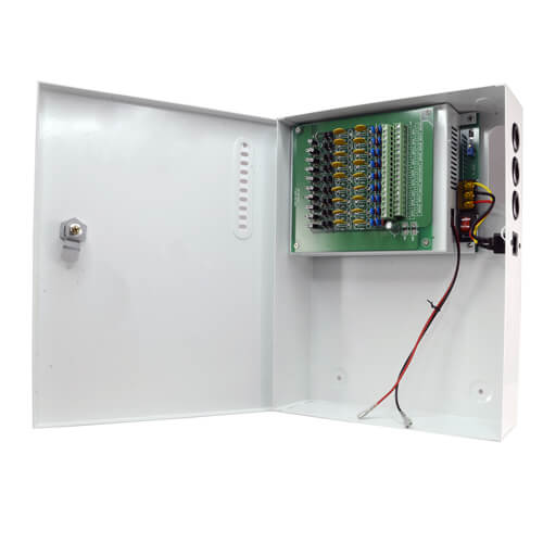 Fuente de alimentación para pared 12VDC 20A (240W) 18 salidas función UPS (SAI) PD-240-18-UPS
