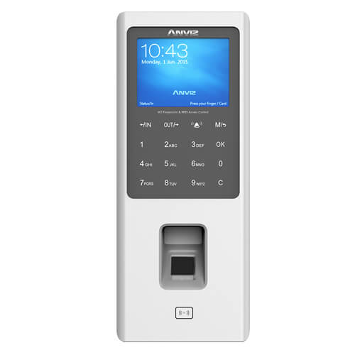 Lector biométrico autónomo Anviz W2-MIFARE Huellas Mifare Teclado RS485 miniUSB Wiegand