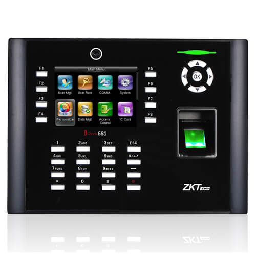 Control de presencia ZKTeco ZK-ICLOCK680 Huellas RFID Teclado cámara 0.3MP TCP/IP USB