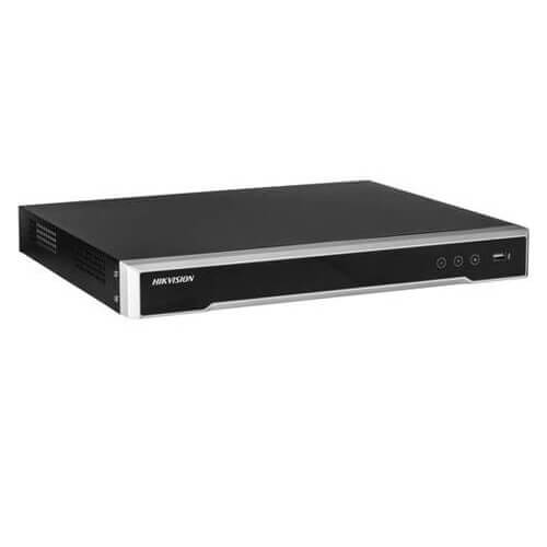 Grabador NVR Hikvision DS-7608NI-I2/8P 8ch 12MP 160Mbps H265 HDMI4K SATAx2 Alarmas POEx8