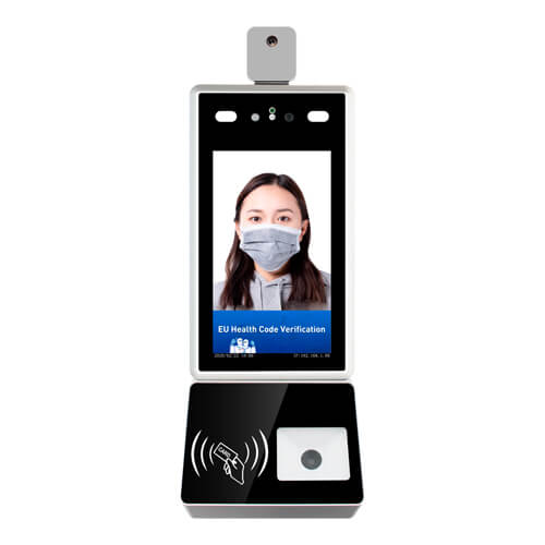 Control de accesos FACE-TEMP-QR-BASE con reconocimiento facial, fiebre, mascarilla y pasaporte COVID