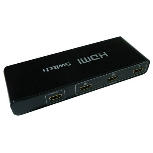 Switch HDMI 3 entradas 4K (3x1) con mando y amplificador HDCP HDMI 1.4