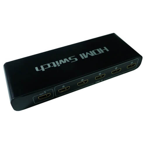 Switch HDMI 5 entradas 4K (5x1) con mando y amplificador HDCP HDMI 1.4