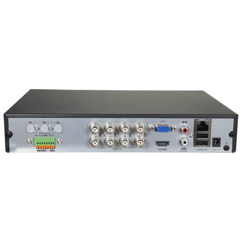 Grabador 5en1 Hikvision HiWatch HWD-6108MH-G2A 8ch Video (4MP) 2ch IP 4MP 1ch Audio H265+ HDMI SATAx1 Alarmas