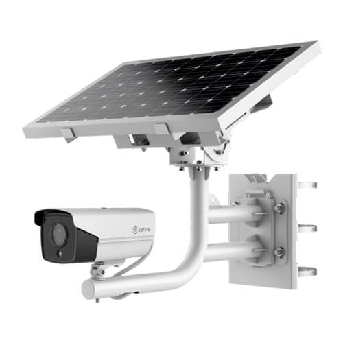 Cámara IP Solar 4G Safire SF-IPB035WH-2YSOLAR-4G 2MP IR30m 2.8mm H265+ SD WDR Placa solar Batería 4G