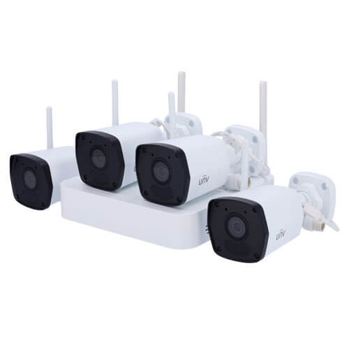 Kit videovigilancia wifi  4 cámaras IP  Uniview UV-KIT114-B42W 2MP
