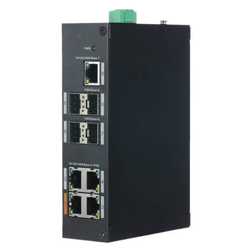 Switch X-Security XS-SW0904HIPOE-GF-96 9-port 10/100/1000M POEx4 96W SFPx4 carril DIN