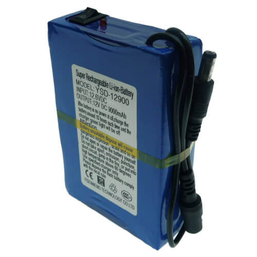 Batería recargable litio (Li-Ion)  12V  9000mAh YSD12900